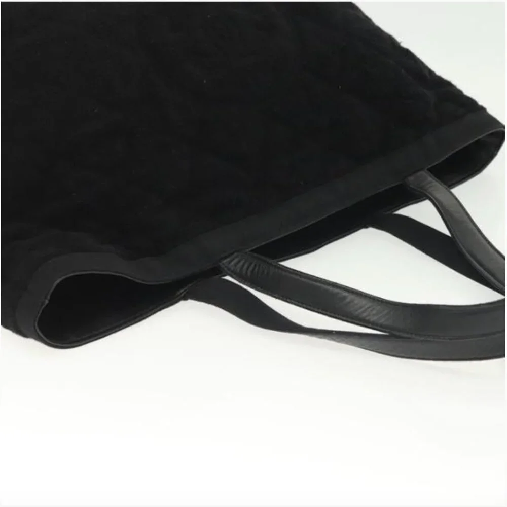 Chanel Tote Bag Pile Black Auth
